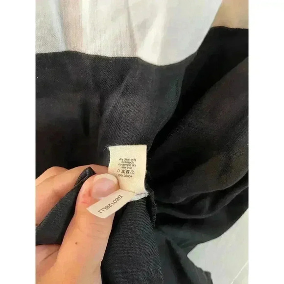 L’Agence Colorblock Mesh Shift Dress Size 4 Cotton Linen Silk Blend Sleeveless - Picture 8 of 9